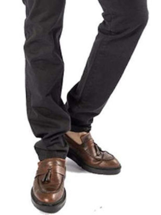 Παντελόνι Chino Ελαστικό σε Slim Εφαρμογή Matte Black