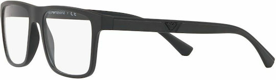 Emporio Armani Пластмасов Рамка за Очила с Clip On Черен EA4115 58011W