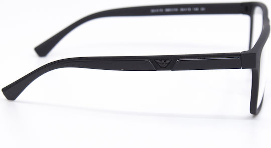 Emporio Armani Пластмасов Рамка за Очила с Clip On Черен EA4115 58011W