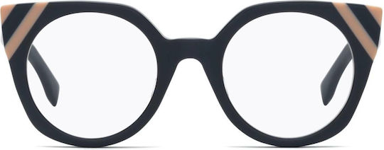 Fendi Women's Acetate Butterfly Frame Black