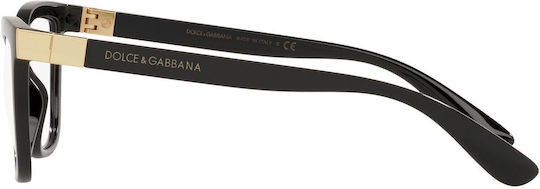 Dolce & Gabbana Weiblich Kunststoff Brillenrahmen Schmetterling Schwarz DG5076 501