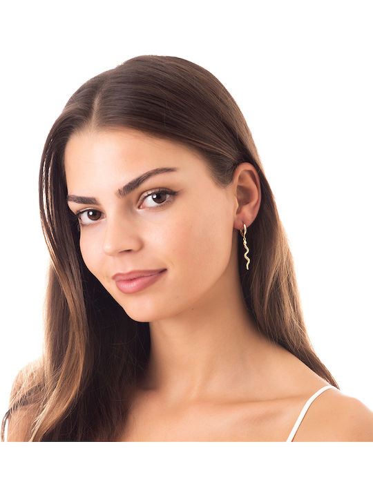 Oxzen Earrings made of Silver Gold Plated