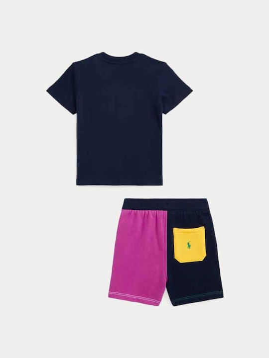 Ralph Lauren Kids Set with Shorts Summer 2pcs Navy Blue