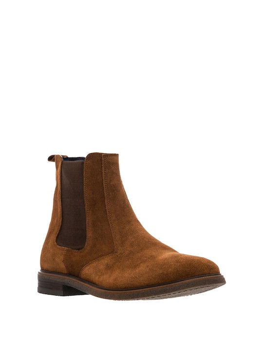 .kalt Men's Suede Chelsea Ankle Boots Tabac Brown