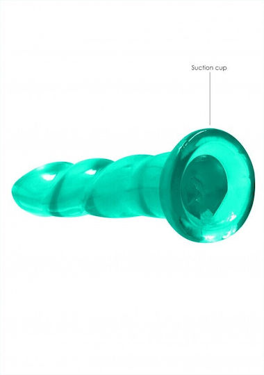 Shots Real Rock Crystal Clear Ρεαλιστικό Dildo με Βεντούζα Green 18cm