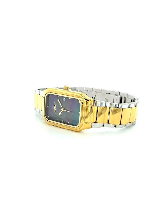 Breeze Dynasty Uhr mit Gold Metallarmband