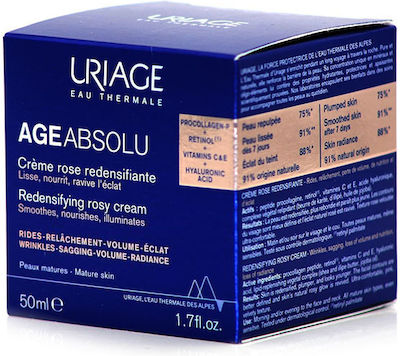 Uriage Age Absolu Rosy Αnti-aging & Firming Day Cream Suitable for All Skin Types with Retinol 50ml