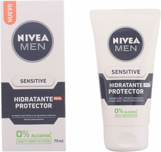 Nivea Sensitive 24h Men's Cream Face Day with SPF15 for Sensitive Skin 75ml