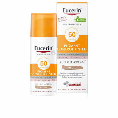 Eucerin Sun Protection Pigment Control Sonnenschutz Lotion Für das Gesicht SPF50 mit Farbe Medium 50ml