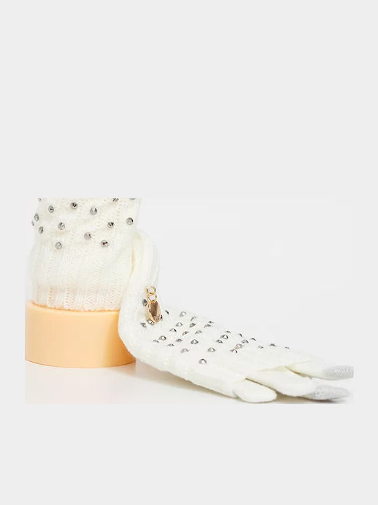 Women's Knitted Gloves White GL-22