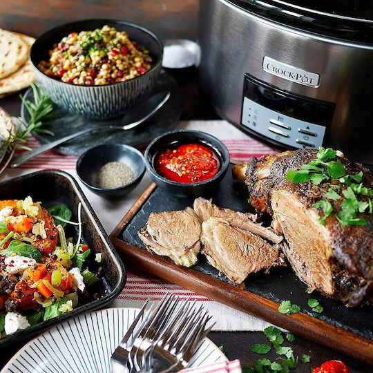Crock-Pot Slow Cooker 350W with Capacity 7.5L Silver