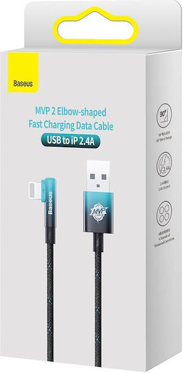 Baseus MVP 2 Angle (90°) / Braided USB-A to Lightning Cable 20W Blue 1m (CAVP000021)