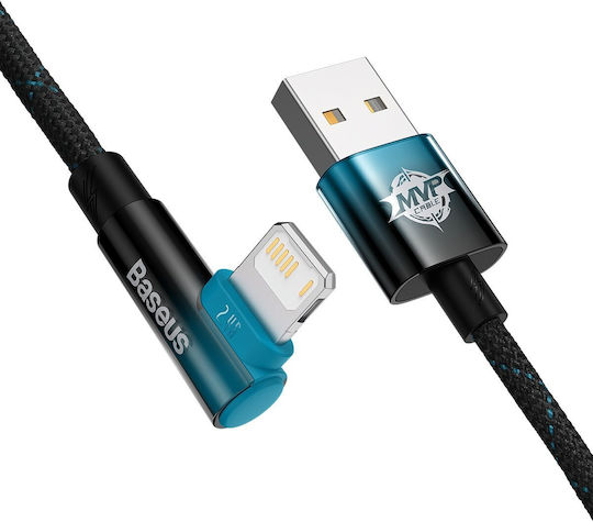 Baseus MVP 2 Angle (90°) / Braided USB-A to Lightning Cable 20W Blue 1m (CAVP000021)