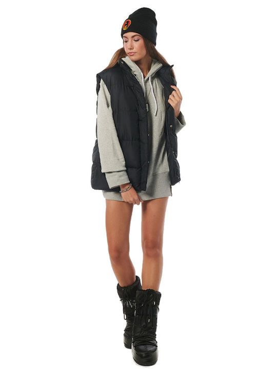 071232 Women's Short Puffer Jacket for Winter Black