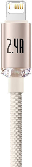 Baseus Crystal Shine Braided USB to Lightning Cable Ροζ 2m (CAJY001204)