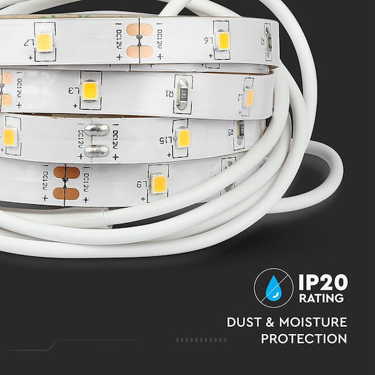 V-TAC LED-Streifen VT-8067-N 12V Natürliches Weiß Licht 1.2m Typ SMD2835 mit Bewegungssensor & Netzteil