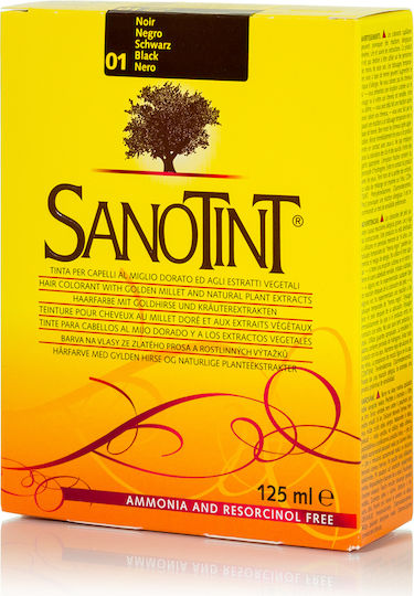 Sanotint Classic Βαφή Μαλλιών Χωρίς Αμμωνία 01 Μαύρο 125ml