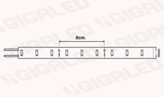 Atman Bandă LED 12V Albastru Lumină 1m Tip SMD5050