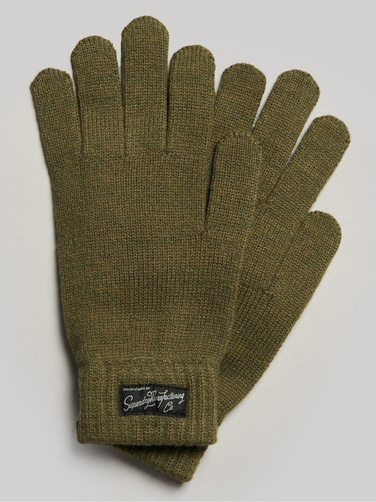 Women's Knitted Gloves Olive Marl Vintage Classic