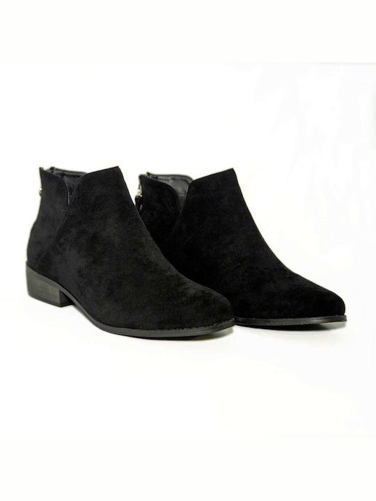 Verde Suede Women's Ankle Boots Black