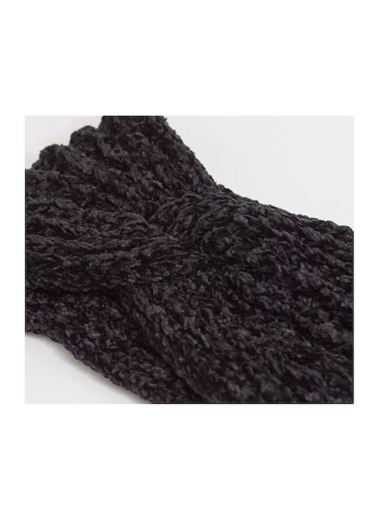 Fragola HB-01 Frauen Stirnband Gestrickt in Schwarz Farbe HB01