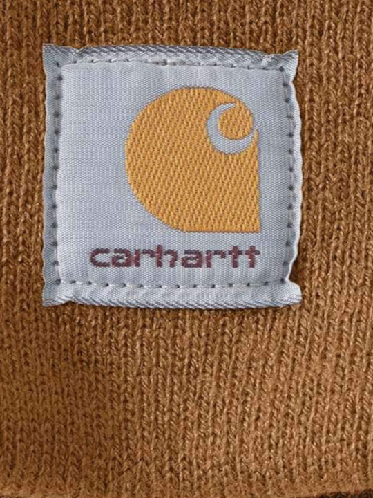 Ribbed Beanie Cap Brown