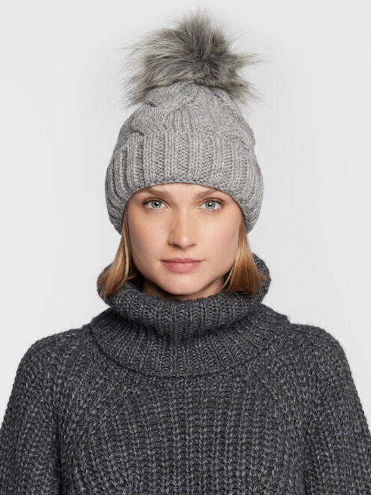 Beanie Căciulă Pentru Femei Cu Împletituri Gri
