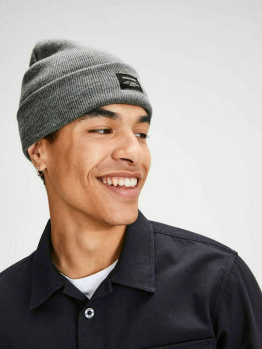 Jack & Jones Ανδρικός Beanie Σκούφος Dark Grey