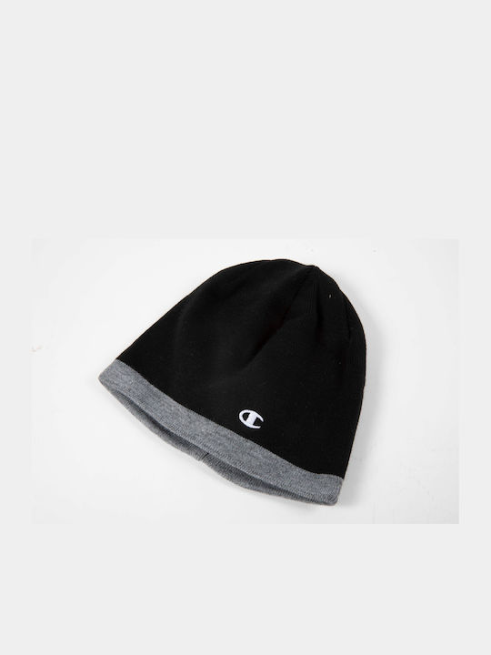 Champion Beanie Unisex Reversible Σκούφος Πλεκτός σε Μαύρο χρώμα