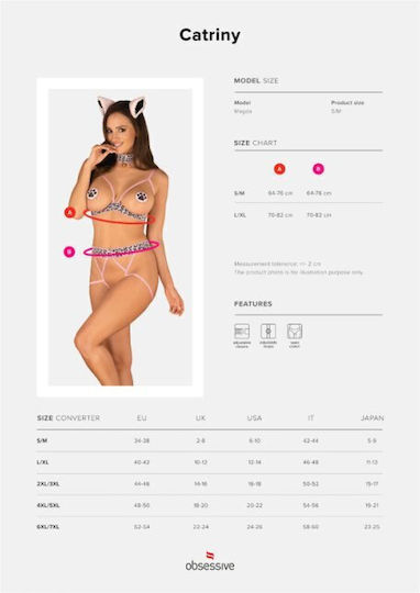 Obsessive Catriny Sexy Στολή Γάτα