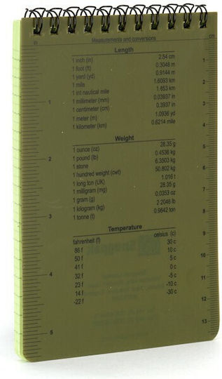 Snugpak All Weather Notebook Spiral Green