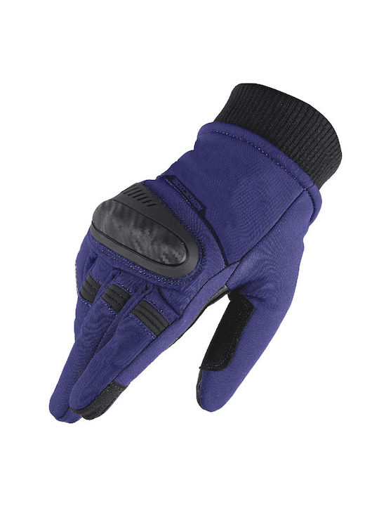 Nordcode Smart Winter Men's Motorcycle Gloves Softshell Navy Blue