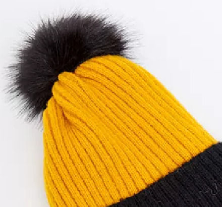 CP-02 Ribbed Beanie Cap Yellow/Black