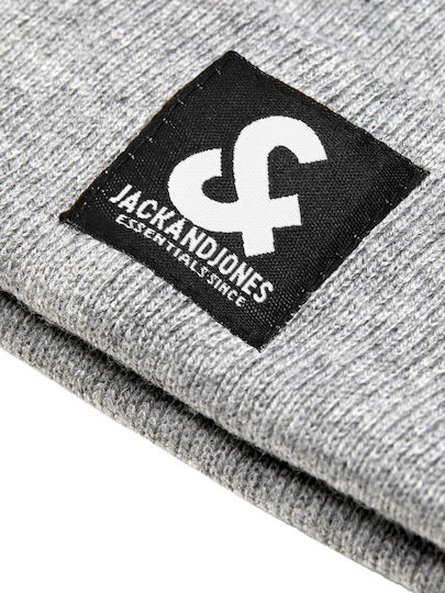 Beanie Männer Beanie Gestrickt Light Grey Melange