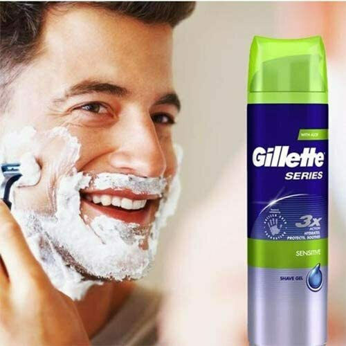Gillette Seria 3X Acțiune Gel de Ras Sensibil 75ml