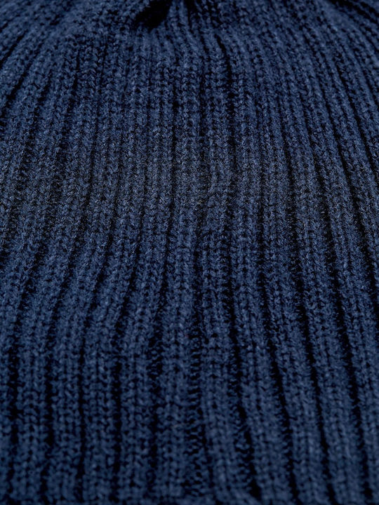 Beanie Beanie with Rib Knit in Navy Blue color