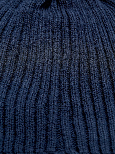 Beanie Beanie with Rib Knit in Navy Blue color