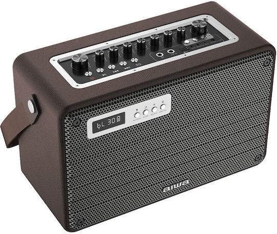 Aiwa Ηχείο Karaoke με Ασύρματα Μικρόφωνα DSP Enigma Lite MIX420/BR Καφέ