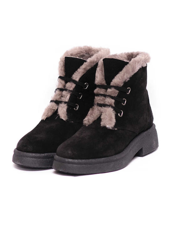 Repo Women's Black Boots with Fur