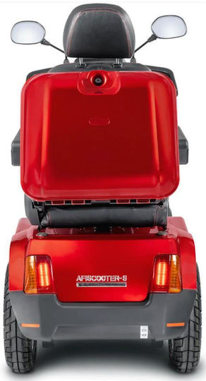 Afikim Afiscooter Breeze S4 Rollstuhl Scooter mit Einfacher Rücken Rot