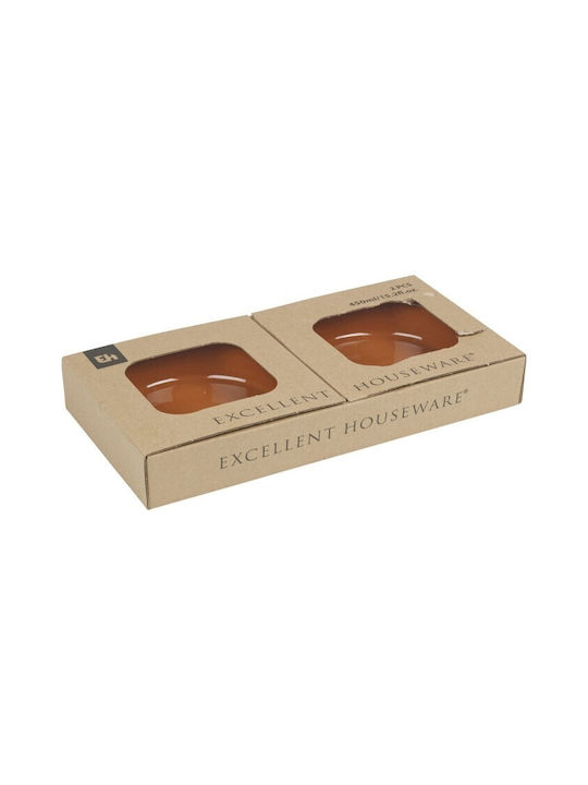 Excellent Houseware Στρογγυλό Πυρίμαχο Σκεύος Κεραμικό 15.5x15.5x3.8cm 2τμχ
