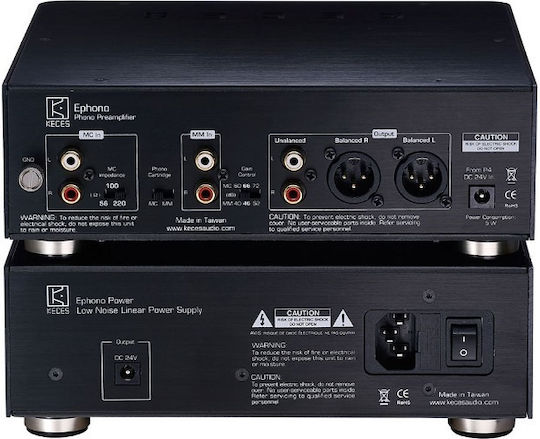 Keces Ephono + Ephono Power Phono Preamp / Power Supply Black