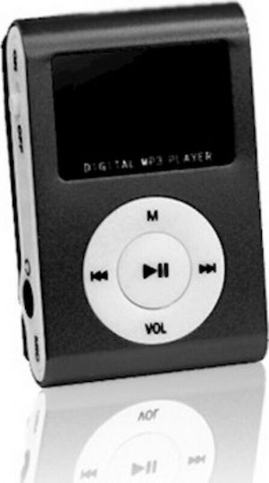 Mini USB Metal Clip MP3 Player (32GB) with LCD Screen Black
