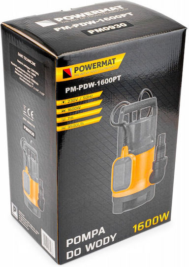 Powermat Τριφασική Αντλία Ακαθάρτων / Λυμάτων 2.13hp με Φλοτέρ PM-PDW-1600PT