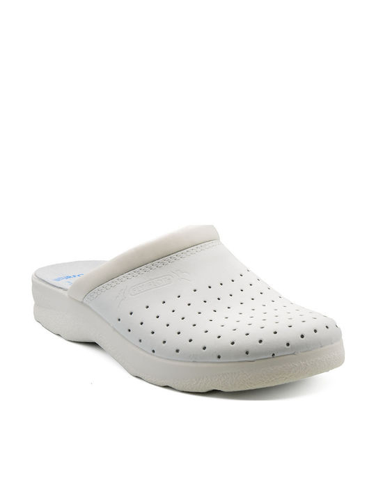 Fly Flot Мъжки Кожени Анатомични Сандали Бели 82094 BC