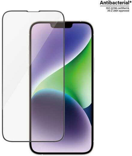 PanzerGlass Ultra-wide Fit Antibacterial Full Face Tempered Glass Μαύρο (iPhone 14 Plus / 13 Pro Max)