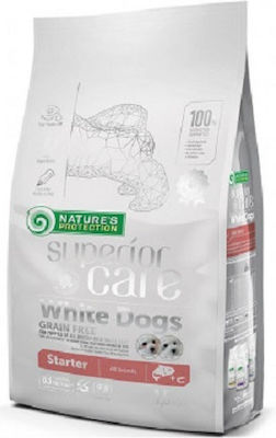 Nature's Protection Superior Care White Dogs Starter 1.5kg Dry Food Grain Free for Puppies with Salmon