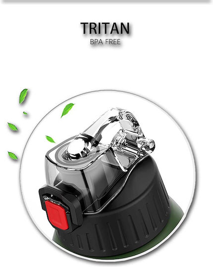 Alpin SUS 316 Recyclable Bottle Thermos Stainless Steel BPA Free 600ml Black with Mouthpiece