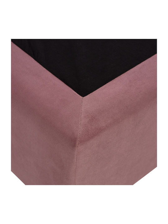 Malena Pat Single Tapitat Cu Catifea Măr Stricat Pentru Saltea 90x200cm