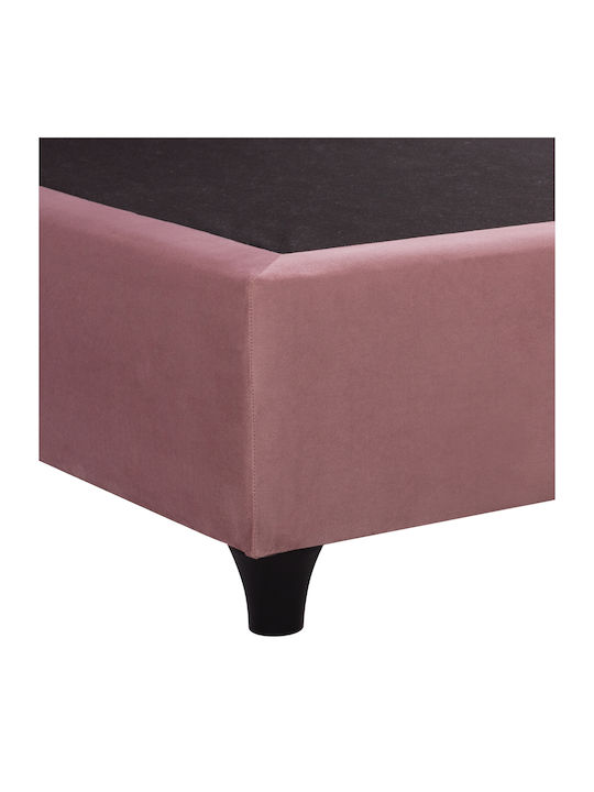Malena Pat Single Tapitat Cu Catifea Măr Stricat Pentru Saltea 90x200cm